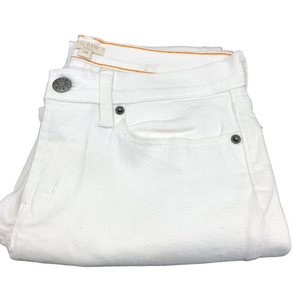 J CREW WHITE DENIM STRETCH skinny mid rise‎ JEANS size 28 - Picture 6 of 7